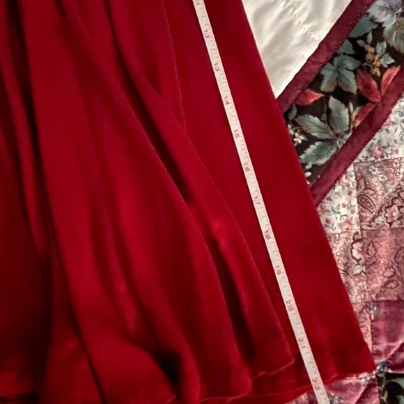 Long sleeve party dress - red pleated mini, size medium - Picture 5 of 5